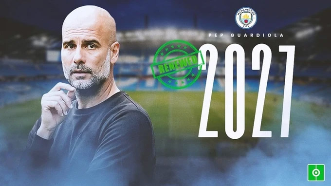 Guardiola gia hạn 2 năm và hướng đến nhiều danh hiệu hơn